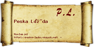 Peska Léda névjegykártya